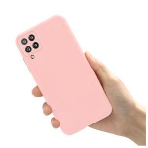 Soft Silicone Back Cover for Samsung Galaxy A22 - Pink, anti-fingerprint, anti-scratch, durable silicone case