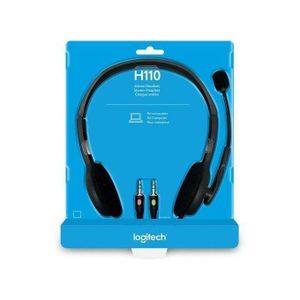 Logitech H110 Stereo Headset With Mic - Black