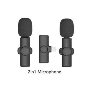 K9 Wireless Mic Lavalier Type-C Double Microphone Omnidirectional for YouTube & Interviews