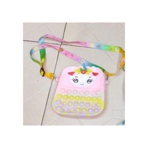 Pop It Girl's Mini Handbag Silicone Kids Girls Purses Bags Sling Bag Accessories Handbags 18x15CM