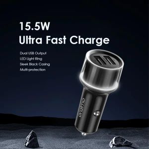 Oraimo Highway 15 15.5W Car Charger with 3-in-1 Cable - Fast Charging, Universal Compatibility, Compact Design