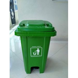 Waste Bin with Wheels and pedal 100L -Green