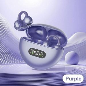 Open Ear Earbuds with Bluetooth 5.4, Air Clip-on Design, Lightweight Comfort, Stable Fit Open Ear Bluetooth Earphones, Built-in Mic