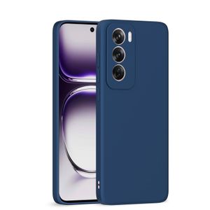 Soft Flexible Silicone Case for OPPO Reno 12, Shockproof Anti-Scratch Slim TPU Protective Back Cover (Blue)