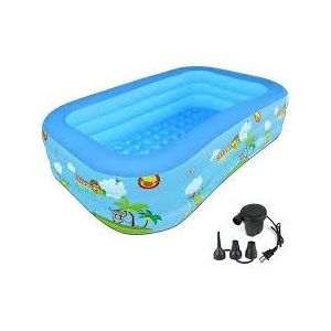 Portable Inflatable Swimming Pool for Kids & Adults With Free Pump