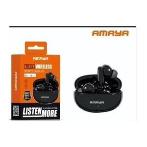 Amaya TK-05 Wireless Sports Earbuds 20 Hours Play Time - Black