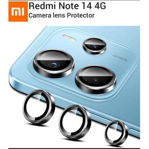 XIAOMI Redmi Note 14 4G (Not 5G) 3-Piece  Metal Ring Camera lens protector