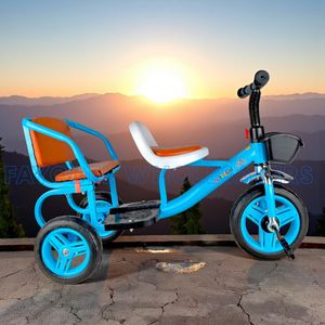 Tricycle Kids Trike Age 1–4 Years  Toddler 3-Wheel Ride-On with a backseat and a basket