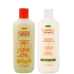 Cantu Moisturizing Cream Shampoo 13.5 oz & Moisturizing Rinse Out Conditioner