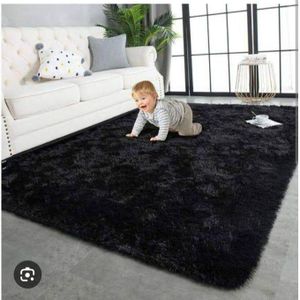 Durable Soft Shiny Plush Carpets For Living Room Area Rugs 5 *8