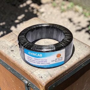Evin 1.5mm Black Single Core Solid Domestic Wiring High Quality Durable Electrical Wiring Cable