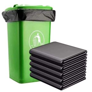 Large Size 50pcs Disposable Garbage Trash Bags 24x36 Heavy Duty Leak Proof Bin Liners for Kitchen Home Office Outdoor Waste Management Strong Durable Thick Plastic Bags