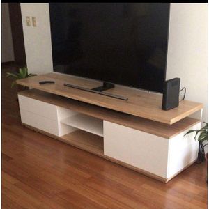Luna Minimalist Low-Profile Media Console - Dual Storage TV Unit
