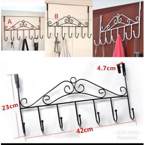 Premium Over the Door Hanger Rack with 7 Heavy Duty Hooks – Elegant Metal Behind the Door Organizer for Clothes, Towels, Bags & Coats