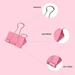 25mm Small Binder Clips Assorted 48 Pcs,for Office,School,Home.