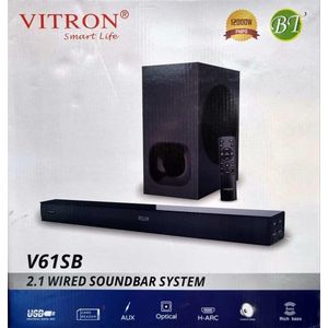Vitron V61SB 2.1 Wired Soundbar System – 12000W PMPO