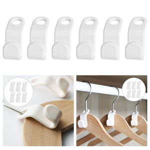 6/12PC Clothes Hanger Connector Hooks Space Saving Organizer Rack Plastic  Cascading Clothes Hanger for Duty Clothes Closet