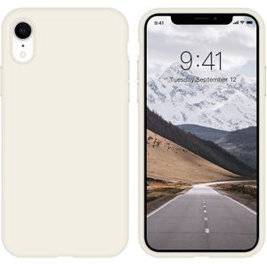 Soft Flexible Silicone Case for Apple iPhone XR, Shockproof Anti-Scratch Slim TPU Protective Back Cover (White)