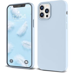 Soft Silicone Slim Fit Cover Anti-Scratch Shockproof Case for Apple iPhone 12 Pro Max - Sky Blue