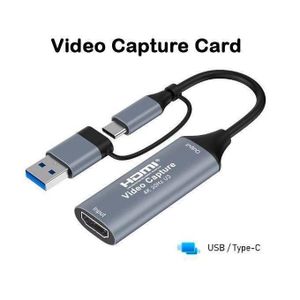2-in-1 USB 3.0 4K HDMI Video Capture Card – USB/Type-C Game Capture for PS5, PS4, Xbox, Switch & Live Streaming