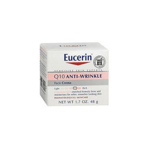 Eucerin Q10 Anti-Wrinkle Face Cream with Beta Carotene. Removes Wrinkles, Fine Lines, Firms, Moisturizes, Smooths, Softens, Is Anti-Aging, Protects the skin, Glows & Evens the skin Complexion