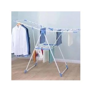 Clothes Drying Rack, Gullwing Laundry Rack, Collapsible, Space-Saving Laundry Rack, with Bonus Sock Clips, for Clothes, Towels, Linens, Indoor/Outdoor