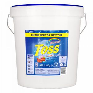 Toss  Blue Detergent Powder 3.5kg  Light Scent & Powerful Stain Removal Keeps Clothes Clean & Fresh
