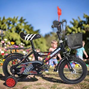 Fun & Safe Colorful Design Sturdy Frame 16 Inch 4-7 years Old Children Kids Bike Bicycle with Stabilizer and Front Basket 