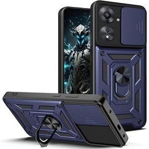 Xiaomi Redmi 13C 4G Phone Case with Sliding Camera Lens Cover and 360° Rotating Ring Cover