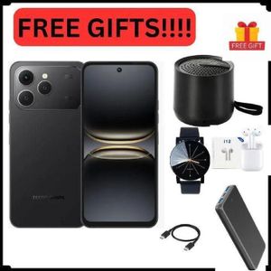 Tecno Spark 40, 6.67'' HD+, UP To 8GB RAM + 128GB ROM (Dual Sim) 50MP, 5200 MAh COMES WITH FREE GIFTS ( BLUETOOTH SPEAKER+ EARPODS+ C -C CABLE + LED WATCH +POWERBANK ) FOR YOU