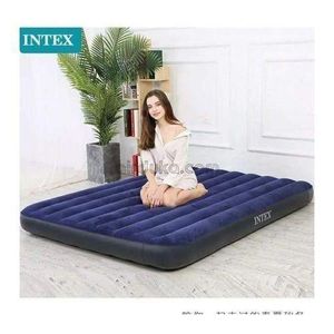Intex 2 by 6 Portable Inflatable Mattress Air Bed with Plush Top + 1 Free Pump