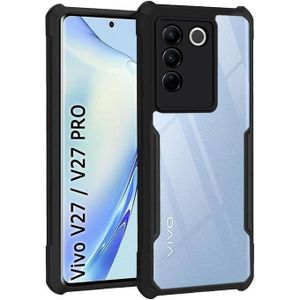 Xundo Airbag Shockproof Bumper Shell Back Transparent Acrylic + TPU Buffer Case Cover for Vivo V27 5G
