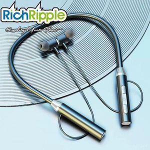 RichRipple Magnetic Snap Neckband Bluetooth Earphones Secure Fit Sports Headset Fast Charge