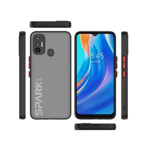 Tecno Spark 7 Pro Case Cover with Smoke Back & TPU Bumper