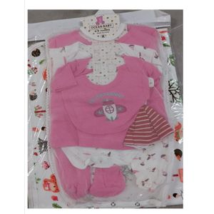 Cotton Newborn Baby Receiving Set 8pc - Assorted Prints (ASORTED CARTOON DECORATION)