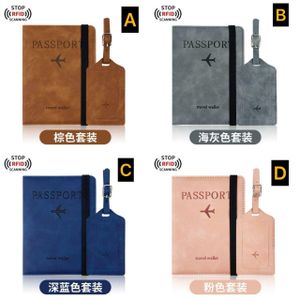 Passport Holder and Cover with RFID Protection, Large Capacity Travel Wallet with Suitcase Tag, Card Slots, Ticket Slot, SIM Storage, Durable Premium Material