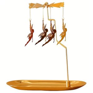 Rotating Candlestick With Tray For Eid Mubarak Christmas Valentines Day, Party Decorations