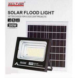 ALLTOP 300W Solar Floodlights Solar Security lights upto 15hrs Working time Light sensor , Lithium Battery