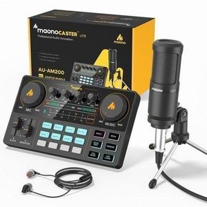 maono  Maonocaster Lite Au-am200 Portable All-in-one Podcast Production Studio Bundle