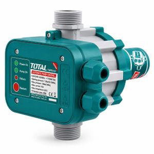 TOTAL 1100W Automatic Electric Water Pressure Switch Pump Controller – 10 Bar, 10A Intelligent Pump Control with Dry-Run Protection for Booster & Water Pumps