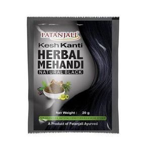 Organic Patanjali Kesh Kanti Herbal Mehandi, 20g 20g Natural Black, 20g Dark Brown