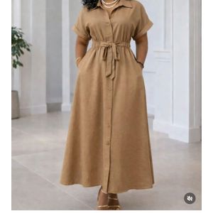 Women's Golden Earth Harmony Belted Dress Size M to XL