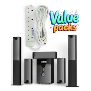 Power King sweet home GS-9855 5.1 Multimedia Speaker System-BT,USB,FM RADIO//plus free 4 way extension 