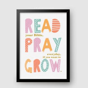 WaKi Read Your Bible Pray Everyday Black Frame A4