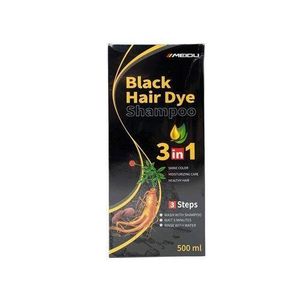 Meidu Black Hair Dye Shampoo 3-in-1 – Natural Herbal Instant Hair Coloring Shampoo – Long Lasting Grey Coverage