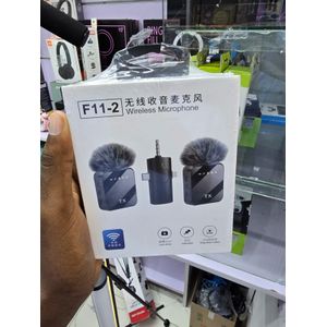 F11-2 Wireless Lavalier Microphone for iPhone, Android, DSLR Cameras, and Content Creators for Vlogging and Podcasting