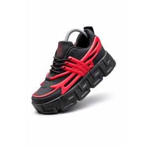 Classic Men's fashion-forward chunky platform sneakers shoes Black-white Available in size 40-45