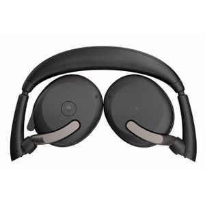 Jabra E-volve2 65 Flex Microsoft Teams Certified Bluetooth Stereo Headset with Hybrid ANC, Link 380a USB-A Adapter & Foldable Professional Design – 26699-999-999