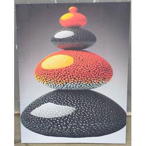 Modern Abstract Balanced Stone Stack Canvas Wall Art – Minimalist, Soulful & Serene!