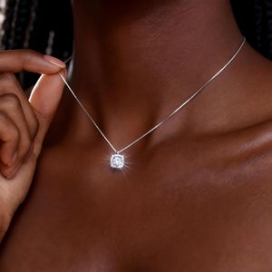 Shiny Charm Square Necklace Pendant